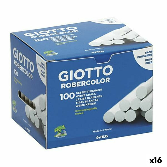 Stück Kreide Giotto Robercolor Weiß 16 Stück
