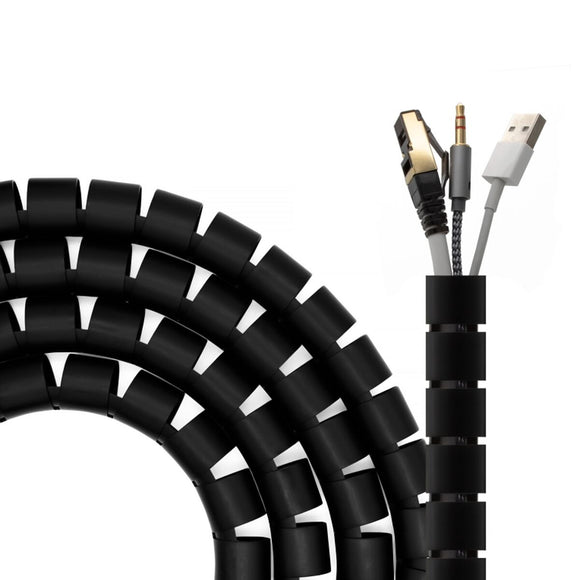Kabel-Ordnungshilfe Aisens ESPIRAL Schwarz Kunststoff